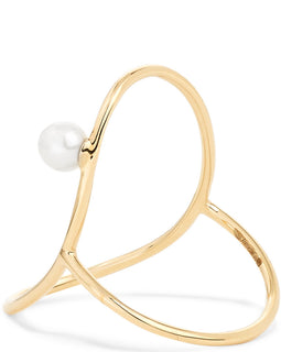 Anissa Kermiche Oval 14 Karat Gold Pearl Ring